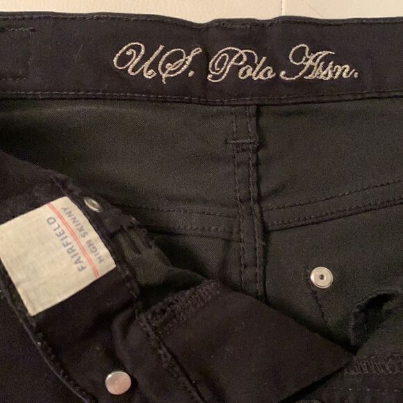 US Polo Assn High Skinny Black Jeans Size 4 - Picture 11 of 15